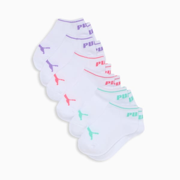 Calcetines tobilleras para niños [6 pares], WHITE / MULTI, extralarge
